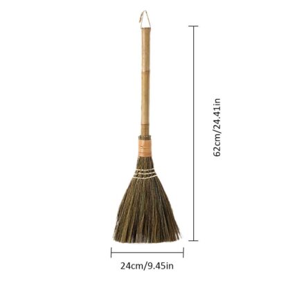 tiger grass broom with bamboo handle