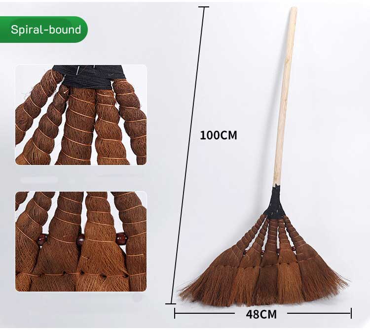 Old-fashioned Palm Fiber Broom (or dustpan) | Craftsteading Supplies ...